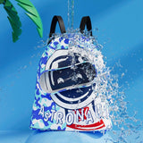 Kids' Swim Bag Cute Cartoon Beach Backpack Waterproof Dry / Wet Large 2 Layer - Blue - Large 2 Layer - Close-Up Angle