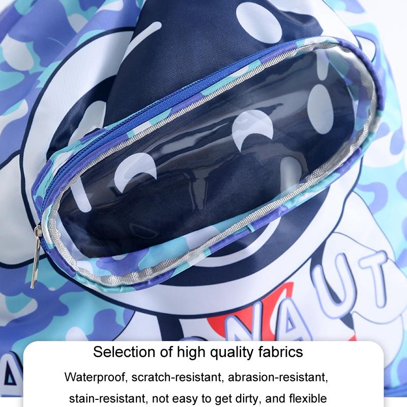 Kids' Swim Bag Cute Cartoon Beach Backpack Waterproof Dry / Wet Large 2 Layer - Blue - Large 2 Layer