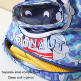 Kids' Swim Bag Cute Cartoon Beach Backpack Waterproof Dry / Wet Large 2 Layer - Blue - Large 2 Layer - Extra Image