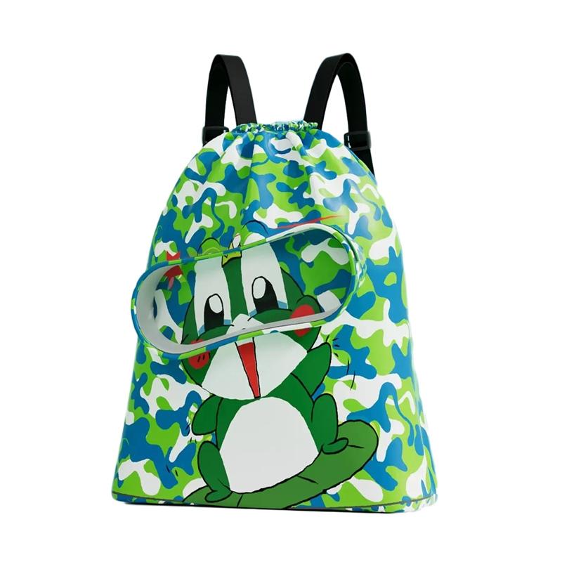 Kids' Swim Bag Cute Cartoon Beach Backpack Waterproof Dry / Wet Large 2 Layer - Blue - Large 2 Layer
