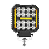 4 Inch Square Mixed Luminous Angel Eye Car Work Light - Front View