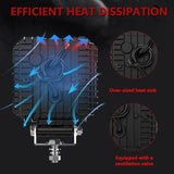 4 Inch Square Mixed Luminous Angel Eye Car Work Light - 45-Degree Angle