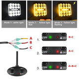 4 Inch Square Mixed Luminous Angel Eye Car Work Light - Low Angle