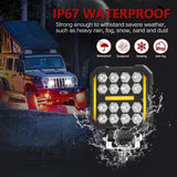 4 Inch Square Mixed Luminous Angel Eye Car Work Light - Extra Image