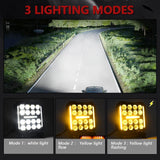 4 Inch Square Mixed Luminous Angel Eye Car Work Light - Extra Image
