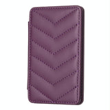 Wave Pattern Card Bag Back Sticker For Mobile Phones - Dark Purple - Front View