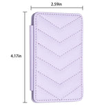 Wave Pattern Card Bag Back Sticker For Mobile Phones - Dark Purple - Extra Image