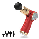 Compact Lcd Muscle Massager With Mini Fascia Gun - Black - Front View