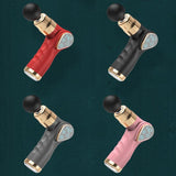 Compact Lcd Muscle Massager With Mini Fascia Gun - Black - Side View