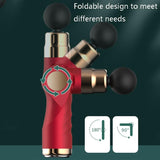 Compact Lcd Muscle Massager With Mini Fascia Gun - Black - 45-Degree Angle