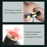 Compact Lcd Muscle Massager With Mini Fascia Gun - Black - Close-Up Angle