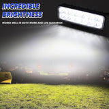 6 - Inch Flood Mixed Luminous Anti - Glare Lens Long Strip Light - Extra Image