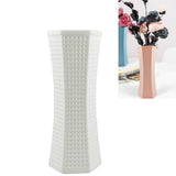 Versatile Plastic Vase for Creative Wet and Dry Flower Arrangements - Milk White - Side View