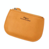 Ultra Thin Zippered Mini Wallet For Women Compact Coin Purse - Yellow
