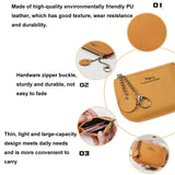 Ultra Thin Zippered Mini Wallet For Women Compact Coin Purse - Yellow - Top-Down View