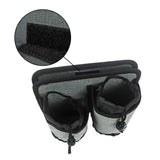 Travel Cup Holder for Luggage - Gray - Top-Down View