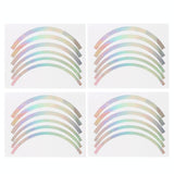 Blue Wheel Hub Sticker Set for Scooter / Bike / Electric Vehicle 2 Pcs - Silver Colorful