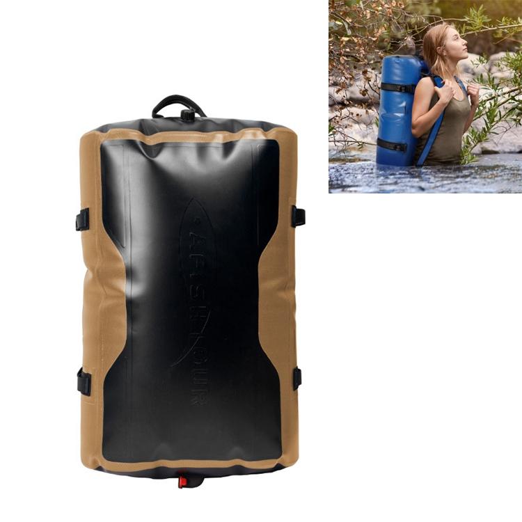 60L Waterproof Backpack For Swimming Diving Surfing Large Capacity Mountaineering Bag - Khaki