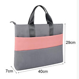 Universal Portable Laptop Liner Bag - Pink / Gray - 14.1-15.4 Inches - Top-Down View