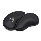 Versatile Golf Hat Cover with 12-in-1 Functionality - Black Litchi Texture - Top-Down View