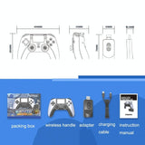 Wireless Bluetooth Game Controller for Ps5 / Ps4 / Pc - Black + White - Rear View