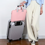 Versatile Laptop Shoulder Bag - Single Strap - Pink - Rear View
