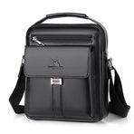 Large Capacity Men Retro Messenger Bag - Black