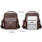 Large Capacity Men Retro Messenger Bag - Black