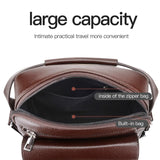 Large Capacity Men Retro Messenger Bag - Black - 45-Degree Angle