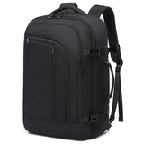 Large Capacity Men Backpack With Shoulder Strap Black - Front View