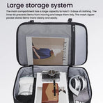 Large Capacity Men Backpack With Shoulder Strap Black