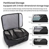 Large Capacity Men Backpack With Shoulder Strap Black - Extra Image