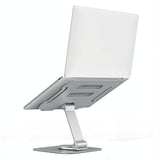 Silver Laptop Lifting Bracket - 360 Degree Rotation - Front View
