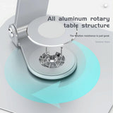 Silver Laptop Lifting Bracket - 360 Degree Rotation - 45-Degree Angle