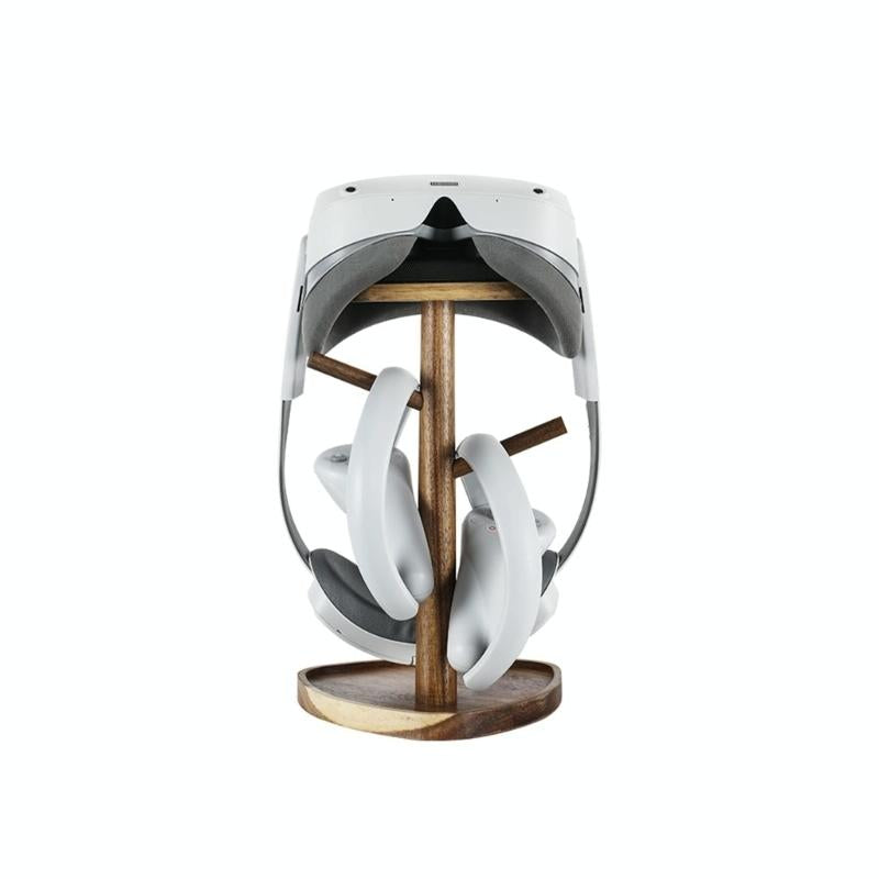 Acacia Vr Helmet Storage Rack for Quest 2 and Pico 3 / 4 - Walnut