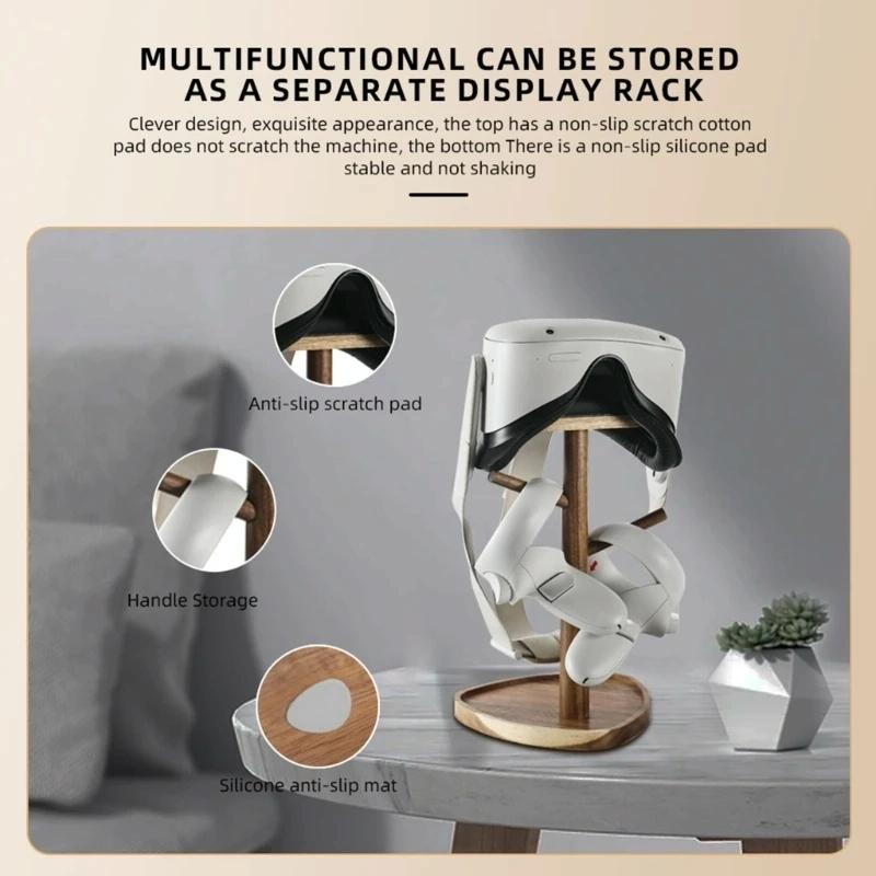 Acacia Vr Helmet Storage Rack for Quest 2 and Pico 3 / 4 - Walnut