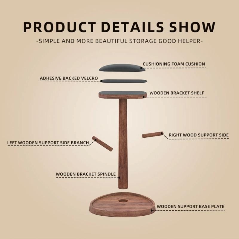 Acacia Vr Helmet Storage Rack for Quest 2 and Pico 3 / 4 - Walnut
