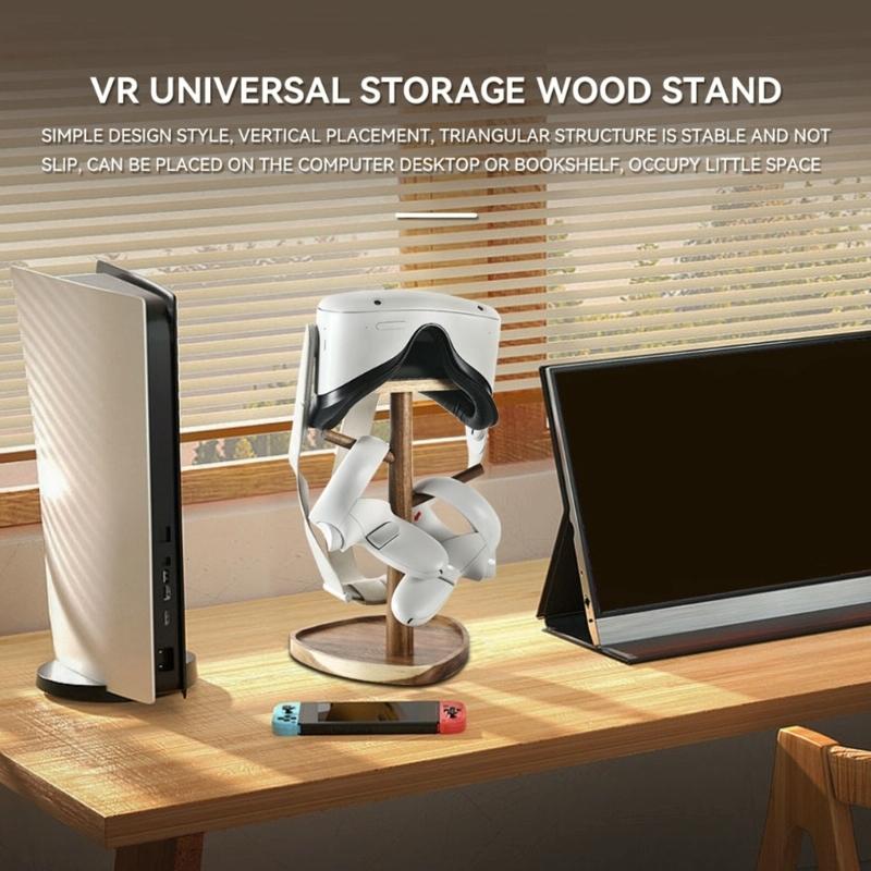 Acacia Vr Helmet Storage Rack for Quest 2 and Pico 3 / 4 - Walnut