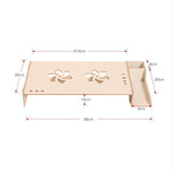 Wood Monitor Stand with Keyboard Storage - Tbd049404601A