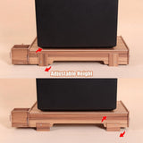 Wood Monitor Stand with Keyboard Storage - Tbd049404601A