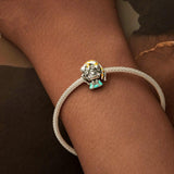 925 Sterling Silver Adorable Cat Bead - 45-Degree Angle