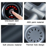 Portable Rechargeable Muscle Massager - Grey Handbag - Top-Down View