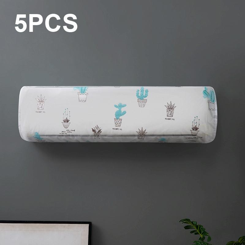 5-pack Hanging Ac Dust Cover - 95x20x31cm - Thickened - Red Flower