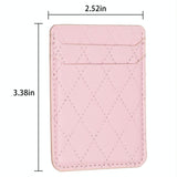 Diamond Lattice Card Bag Sticker For Mobile Phones - Dark Purple