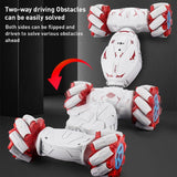 Stunt Car with 2.4g Remote Control - Single Rc Torsion Design - Red - Close-Up Angle