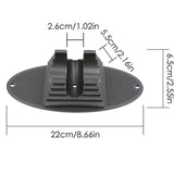 Children's Bicycle Parking Rack - Fixed Scooter Wheel Pad Black - Top-Down View