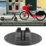 Children's Bicycle Parking Rack - Fixed Scooter Wheel Pad Black - Low Angle