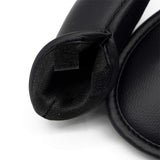 Versatile 12-piece Golf Club Cap Set in Black Pu Leather with Litchi Texture - Top-Down View