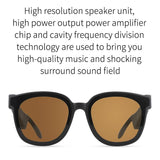 Smart Audio Sunglasses with Bluetooth Earphone - A13 - Dark Gray - Low Angle