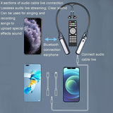 Wireless Sports Earphones with Bluetooth 5.3 and Built-in Sound Card - Black - Low Angle